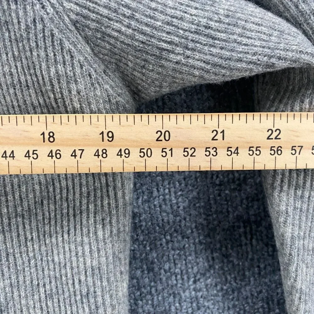 Vintage Russ Lambswool Sweater Womens S Gray Neck Tie Pullover‎ Preppy Old Money